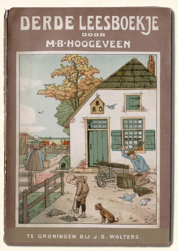 Derde Leesboekje van  M B. Hoogeveen uitgeverij Brinkgreve 1902-1908