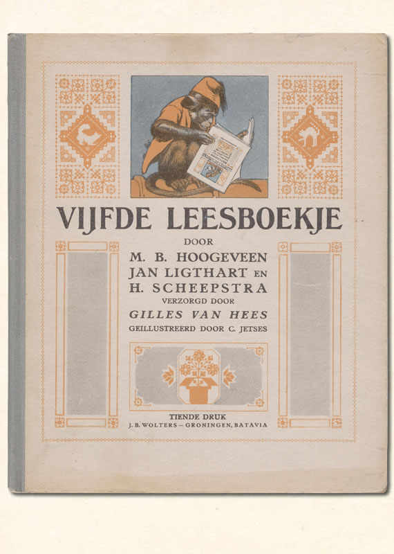 Vijfde Leesboekje van  M B. Hoogeveen uitgeverij Wolters 1940-1949