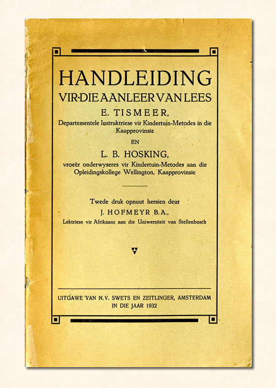 Handleiding Vir die aanleer van lees Tismeer1932
