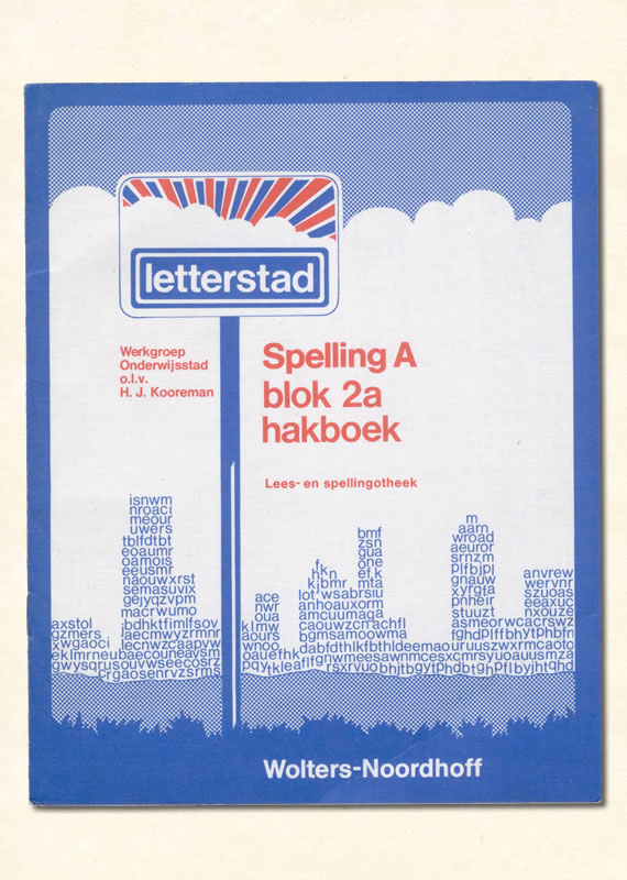 hakboekje spelling A blok 2A Kooreman letterstad 1976