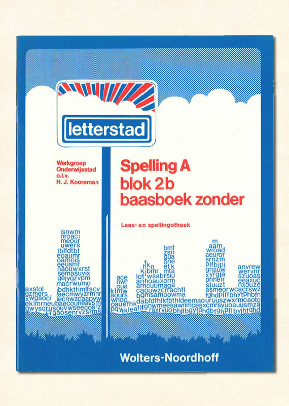 baasboekje spelling A blok 2B zonder Kooreman letterstad 1976