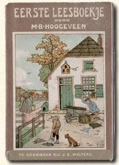 Eerste leesboekje Hoogeveen 1902. Raam Roos Neef.