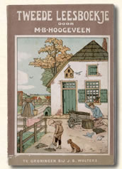 Tweede leesboekje Hoogeveen 1902. Raam Roos Neef.