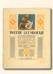 Tweede leesboekje M.B. Hoogeveen  1931-1932 voor de Christelijke school en bewerkt door A. J. Drewes.. Aap Noot Mies