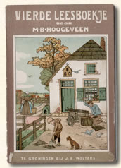 Vierde leesboekje Hoogeveen 1902. Raam Roos Neef.