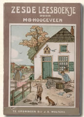 Zesde leesboekje Hoogeveen 1902. Raam Roos Neef.