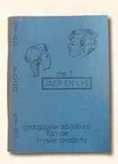 Fries leesboekje diel 1 omstreeks 1970. leesmethode 'stap foar stap". Jaap en Lys