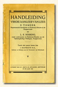 Handleiding vir die aanleer van lees E. Tismeer 1932