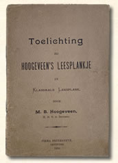 Toelichting M.B. Hoogeveen 1899. Raam Roos Neef