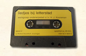 Cassettebandje liedejes bij Letterstad H.J. Kooreman 1976 
