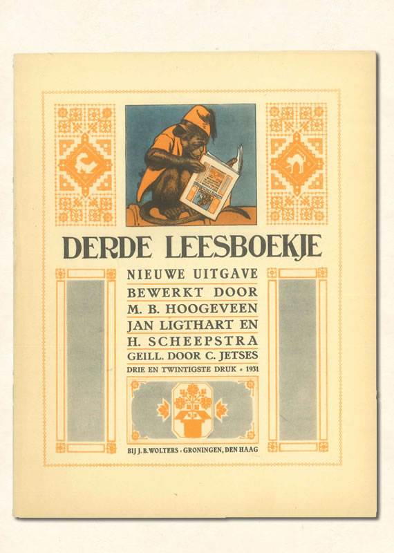 Derde Leesboekje van  M B. Hoogeveen uitgeverij Wolters 1931-1932 