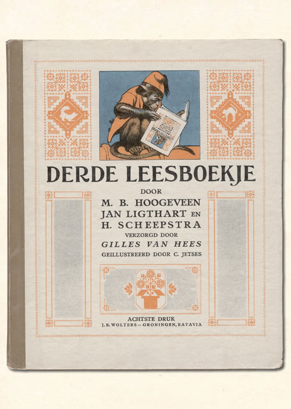 Derde Leesboekje van  M B. Hoogeveen uitgeverij Wolters 1940-1949