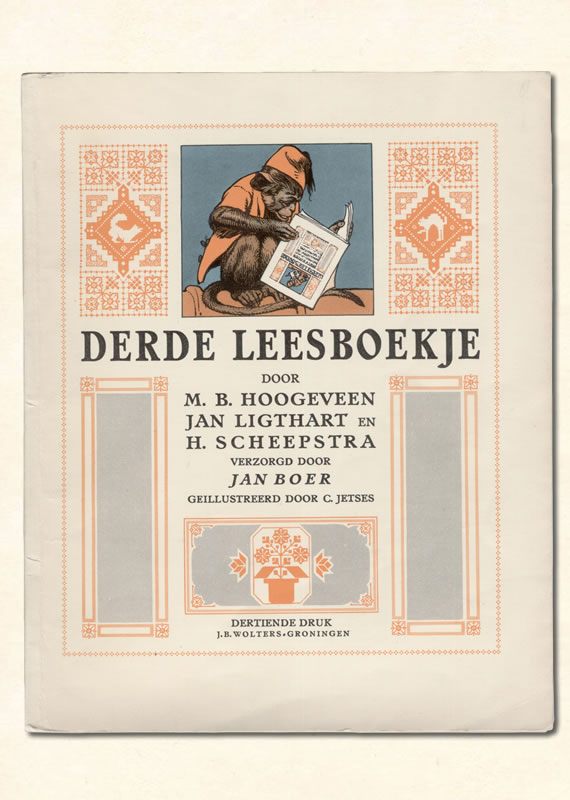 Derde Leesboekje van  M B. Hoogeveen uitgeverij Wolters 1958-1960