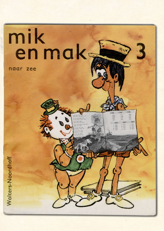 Derde Leesboekje Mik en Mak Kooreman letterstad naar zee 1976