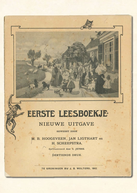 Eerste Leesboekje van  M B. Hoogeveen uitgeverij Wolters1910-1916