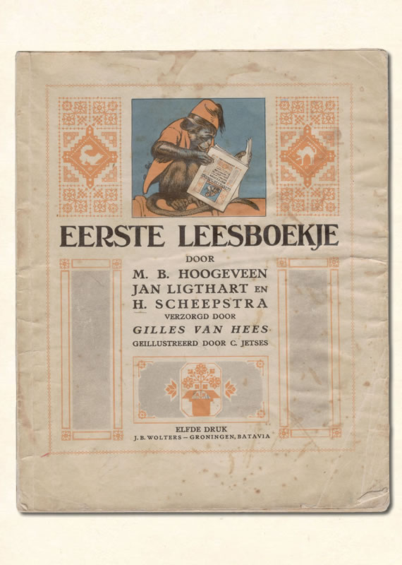 Eerste Leesboekje van  M B. Hoogeveen uitgeverij Wolters 1940-1949