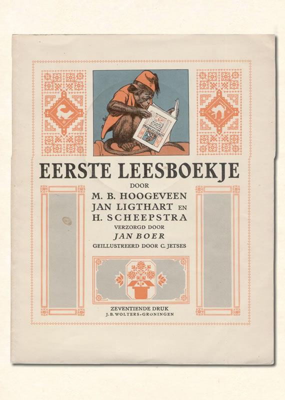 Eerste Leesboekje van  M B. Hoogeveen uitgeverij Wolters 1958-1960