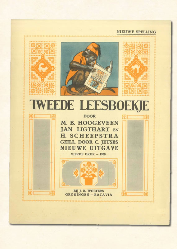Tweede Leesboekje van  M B. Hoogeveen uitgeverij Wolters 1933-1939 