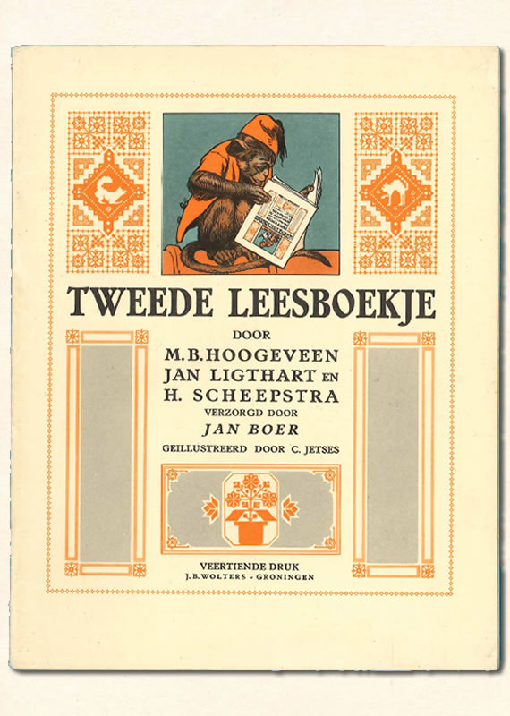 Tweede Leesboekje van  M B. Hoogeveen uitgeverij Wolters 1958-1960