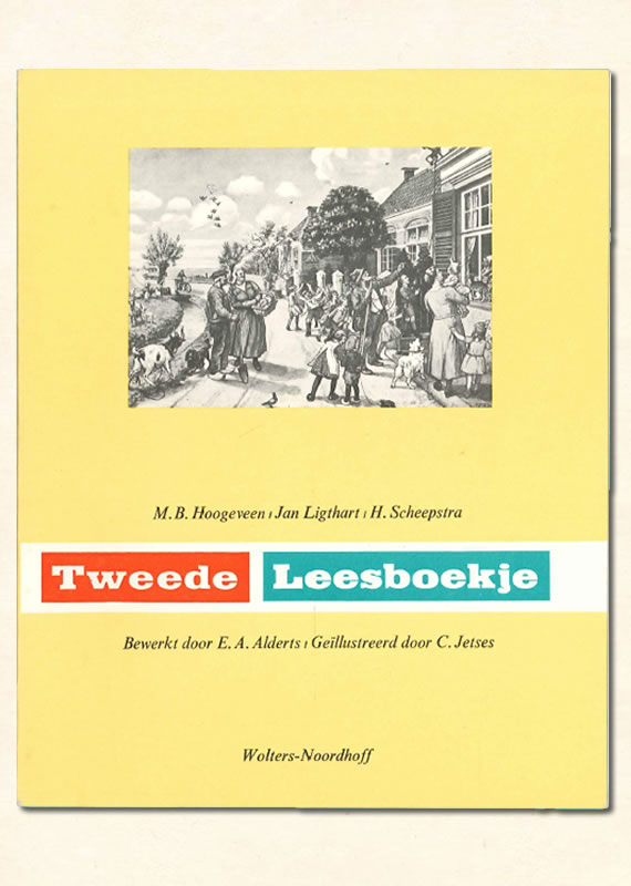 Tweede Leesboekje van  M B. Hoogeveen uitgeverij Wolters 1967-1975