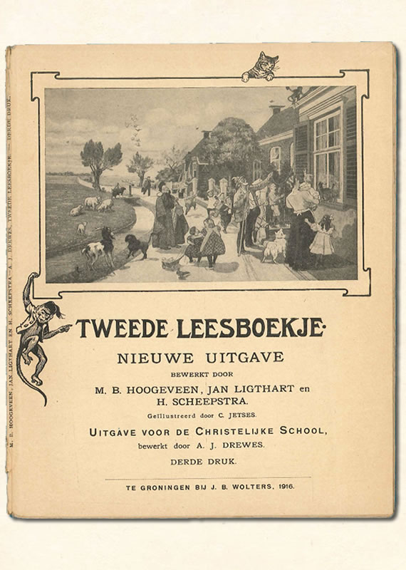 Tweede Leesboekje M.B. Hoogeveen-Drewes Chistelijk 1916
