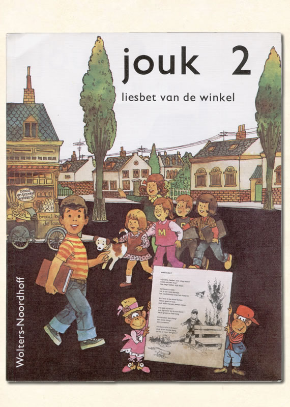 Tweede Leesboekje Jouk Kooreman letterstad jouk Liesbet van de winkel 1976