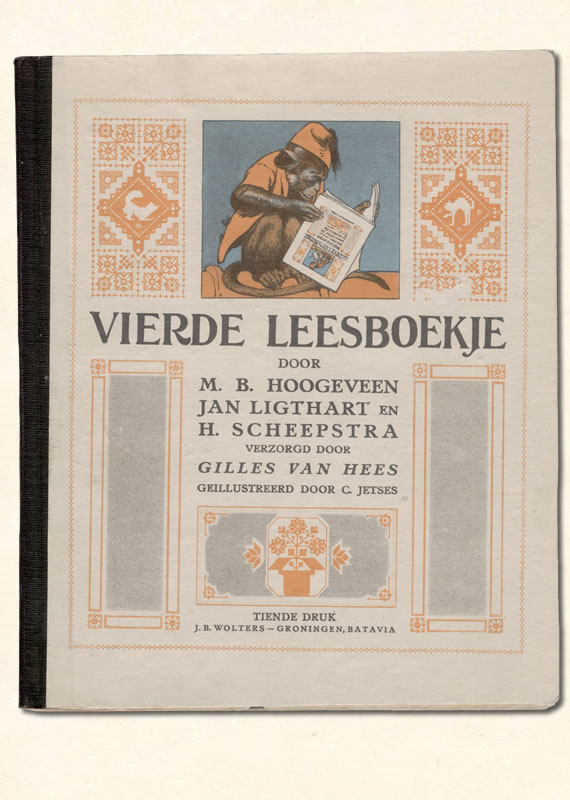 Vierde Leesboekje van  M B. Hoogeveen uitgeverij Wolters 1940-1949