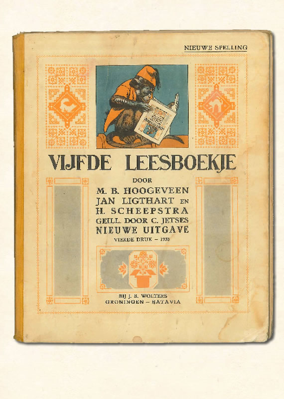Vijfde Leesboekje van  M B. Hoogeveen uitgeverij Wolters 1933-1939 