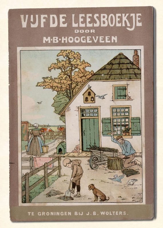 Vijfde Leesboekje van  M B. Hoogeveen uitgeverij Brinkgreve 1902-1908