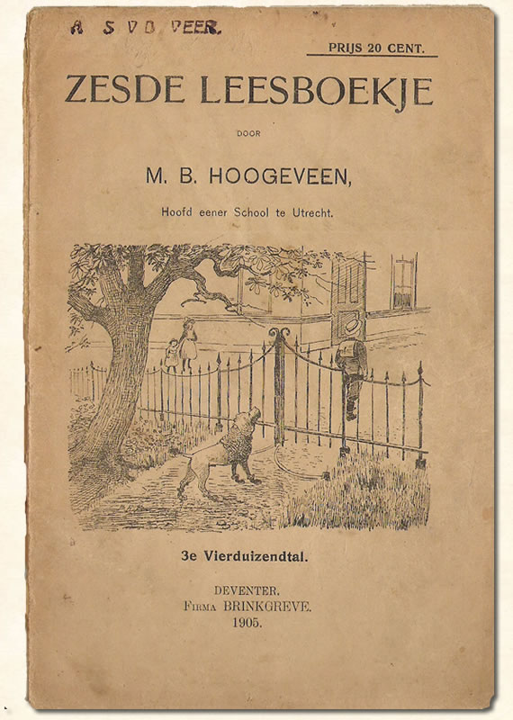 Zesde Leesboekje van  M B. Hoogeveen uitgeverij Brinkgreve 1898-1906
