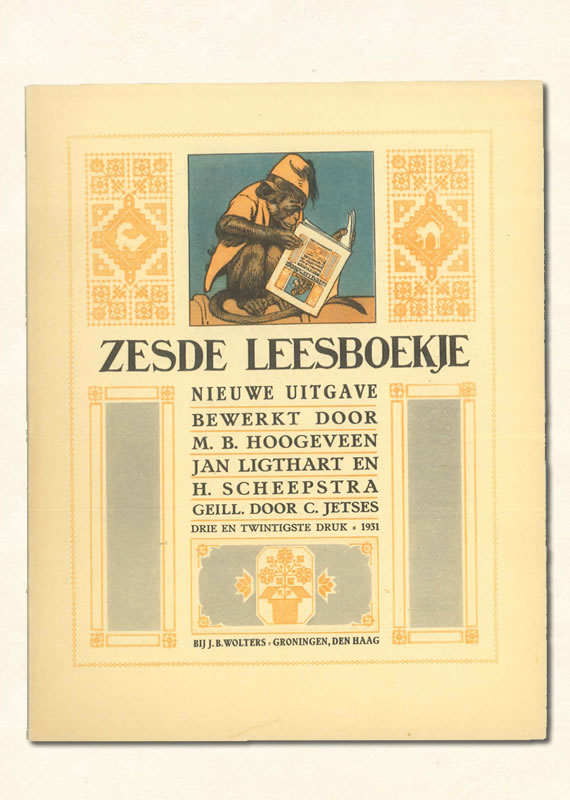 Zesde Leesboekje van  M B. Hoogeveen uitgeverij Wolters 1931-1932 