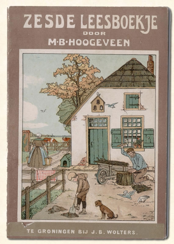 Zesde Leesboekje van  M B. Hoogeveen uitgeverij Brinkgreve 1902-1908