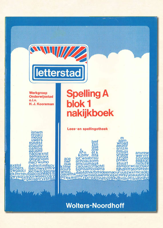 nakijkboekje spelling A blok 1 Kooreman letterstad 1976