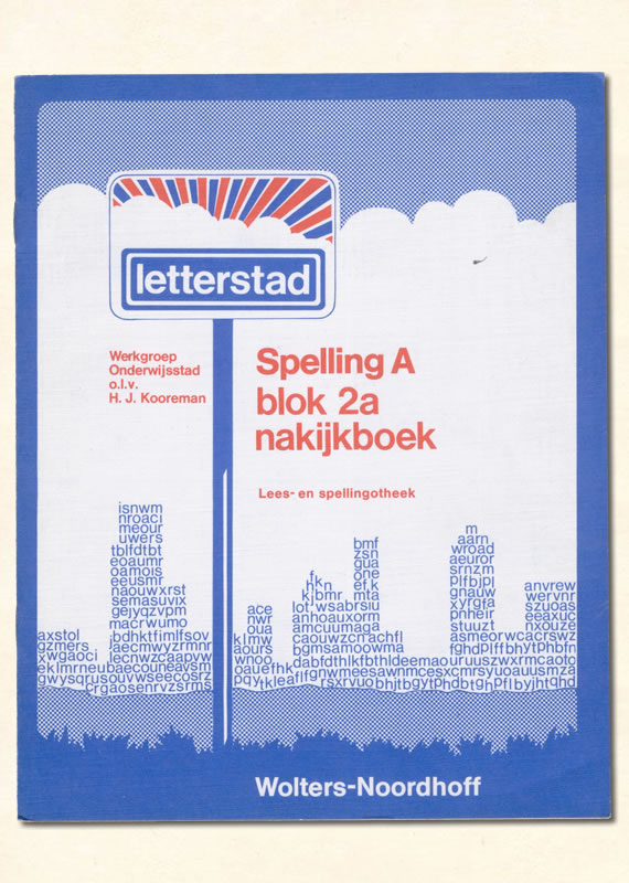nakijkboekje spelling A blok 2A Kooreman letterstad 1976